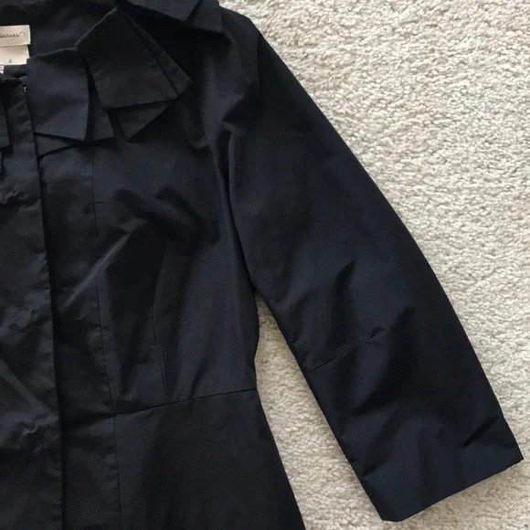 Anthropologie Black Petal Collar Jacket - Picture 4 of 7